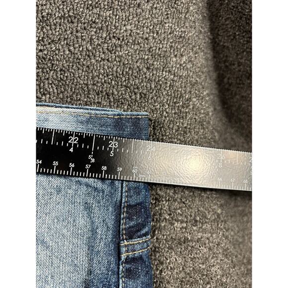 VTG Southpole Shorts Mens Size 46 Blue Denim Distressed Raw Hem Baggy Grunge - Picture 8 of 10